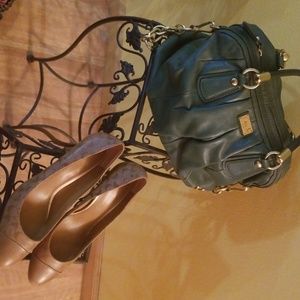 Authentic Coach handbag and Coach size 11 heels